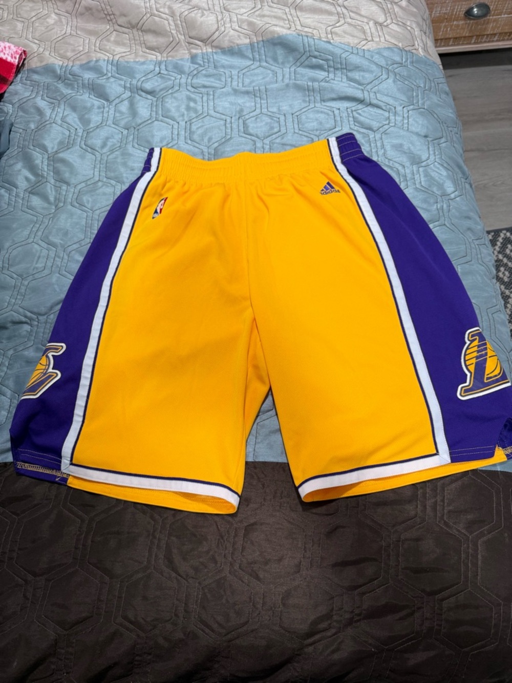 Los Angeles Lakers Adidas Shorts Swingman Purple NBA Men's M